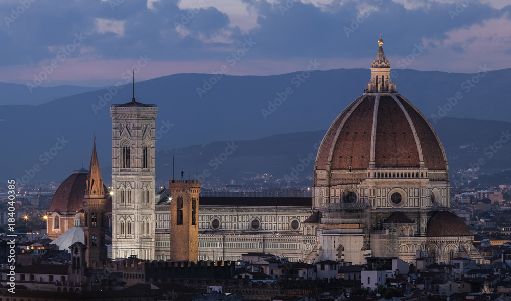 Cathedral of Santa Maria del Fiore at night, Florence