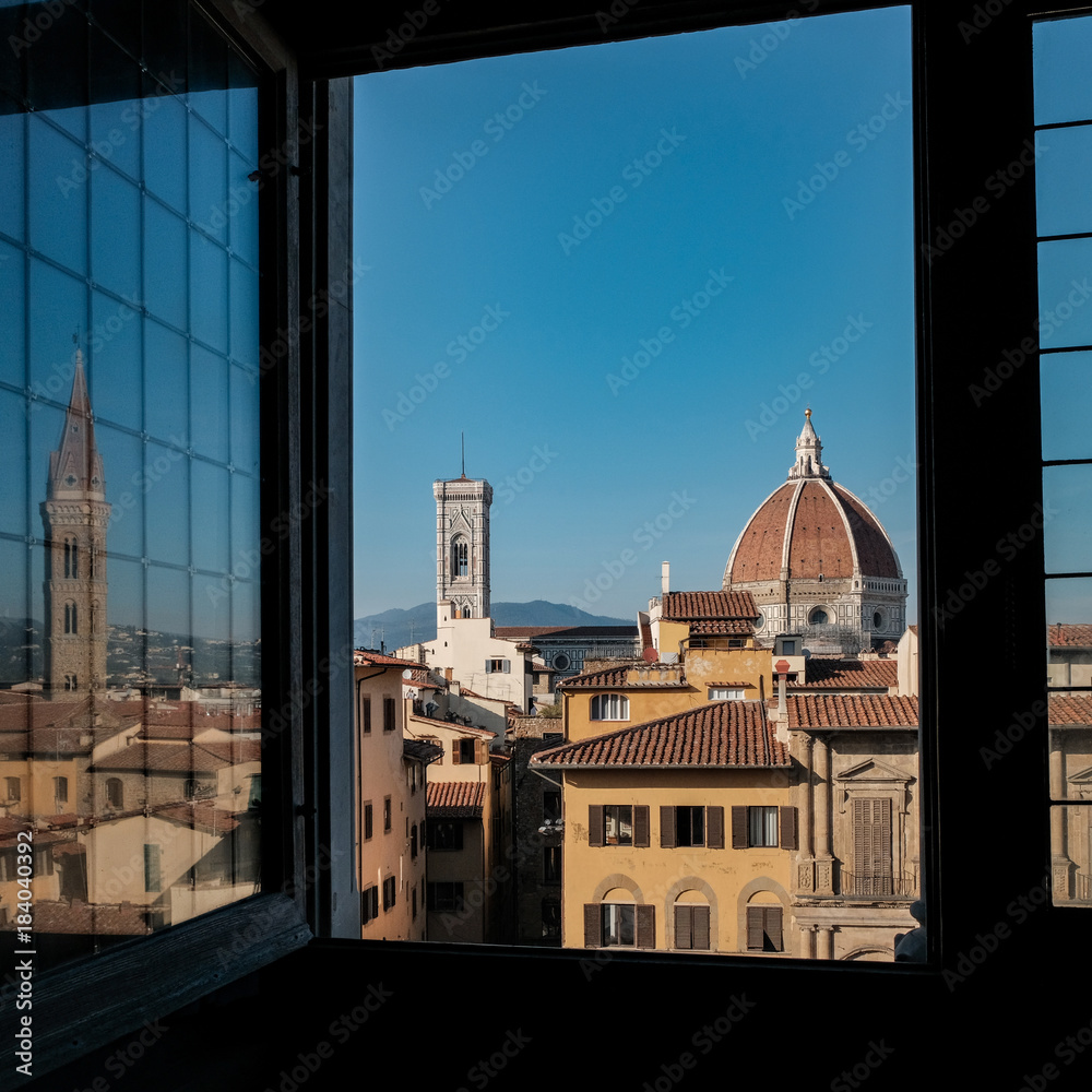 Cathedral of Santa Maria del Fiore from window, Florence