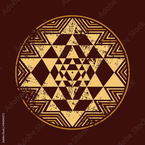 Sri Yantra vector symbol