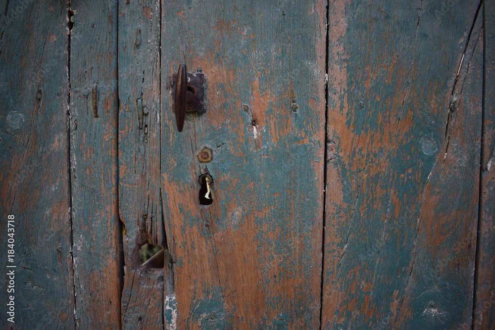 wooden lock door