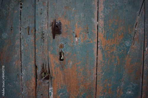 wooden lock door