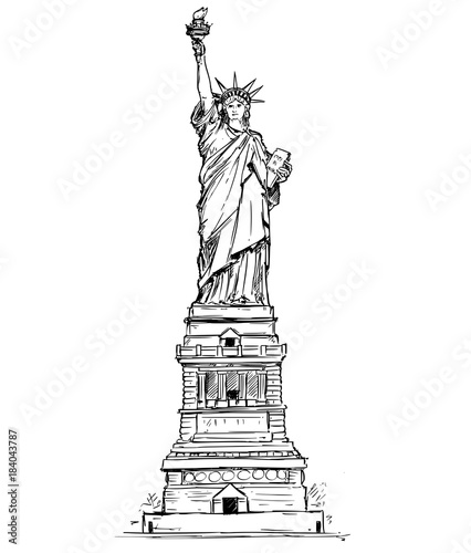 Statue of Liberty Hand Drawing.
