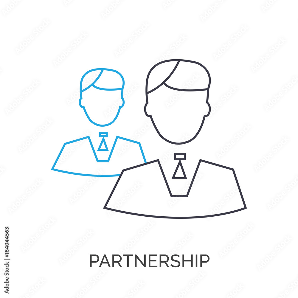 partnership vector thin line icon partnership vector thin line icon