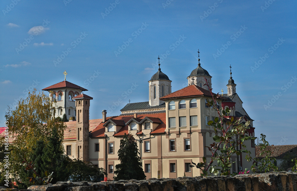 View at monastery complex Kovilj, Serbia