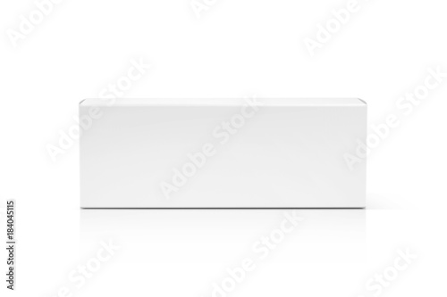blank packaging white cardboard paper box for product design isolated on white background