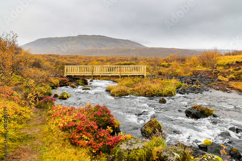 Bruara River in Iceland photo