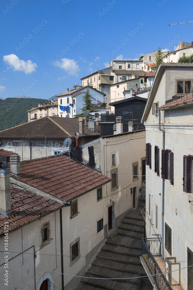 Fototapeta premium Rivisondoli (Abruzzi) by morning