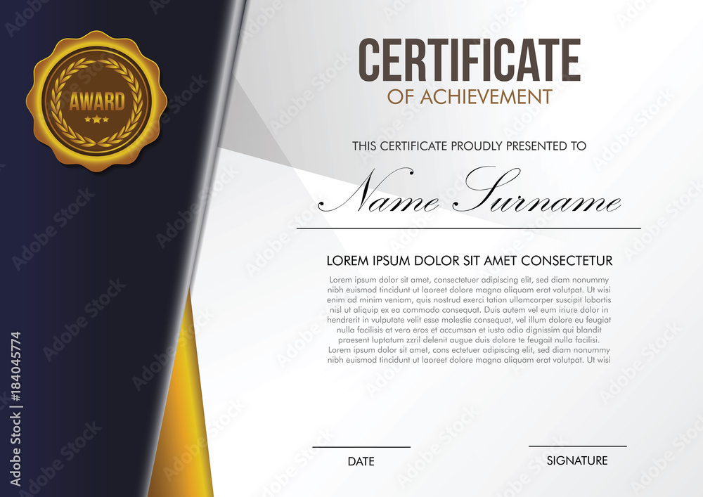 Obraz premium Certificate template vector