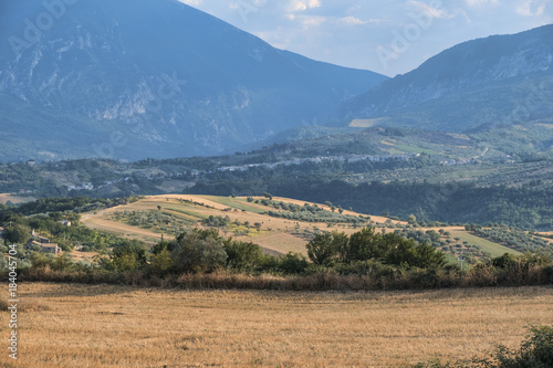 Summer landscape in Abruzzi near Pietranico