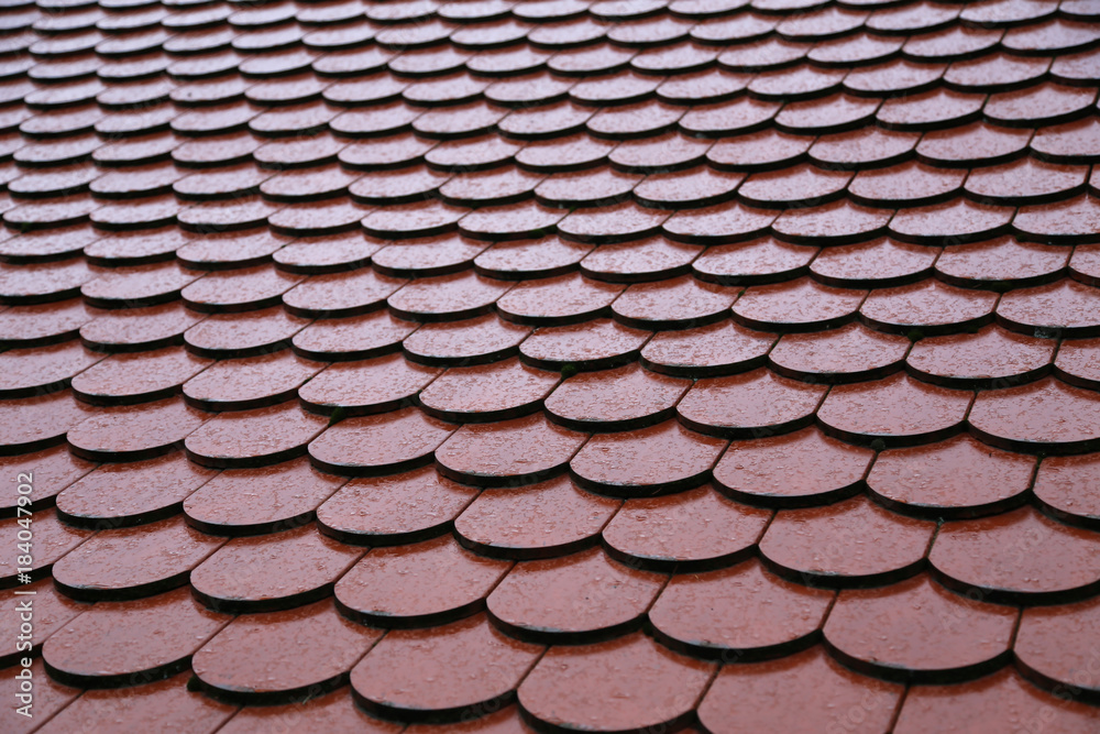 Roof tiles on the roof