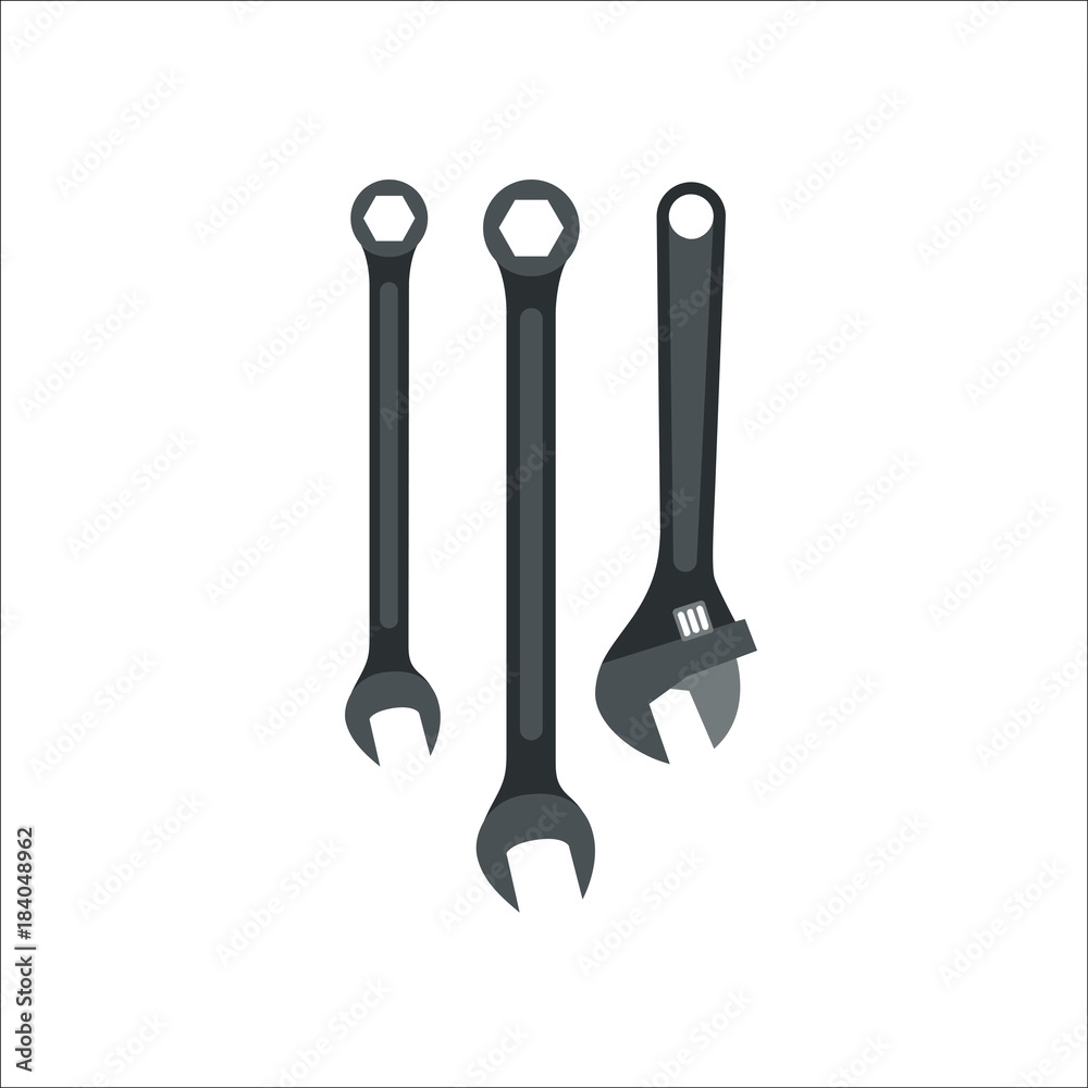 Wrench icon. Vector Illustration Wrench icon. Vector Illustration