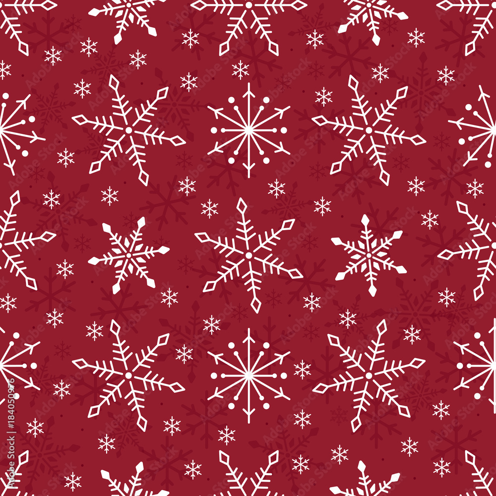 Simple seamless pattern with snowflakes. Simple seamless pattern with snowflakes.
