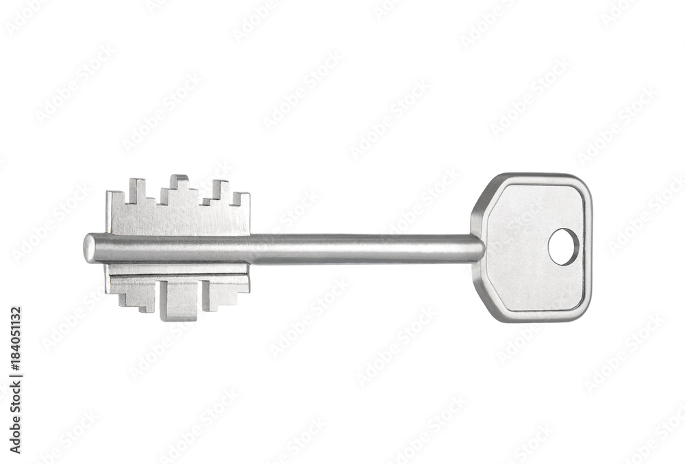 House key isolated on white background House key isolated on white background