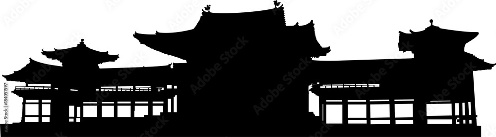 お寺のシルエット Stock ベクター Adobe Stock