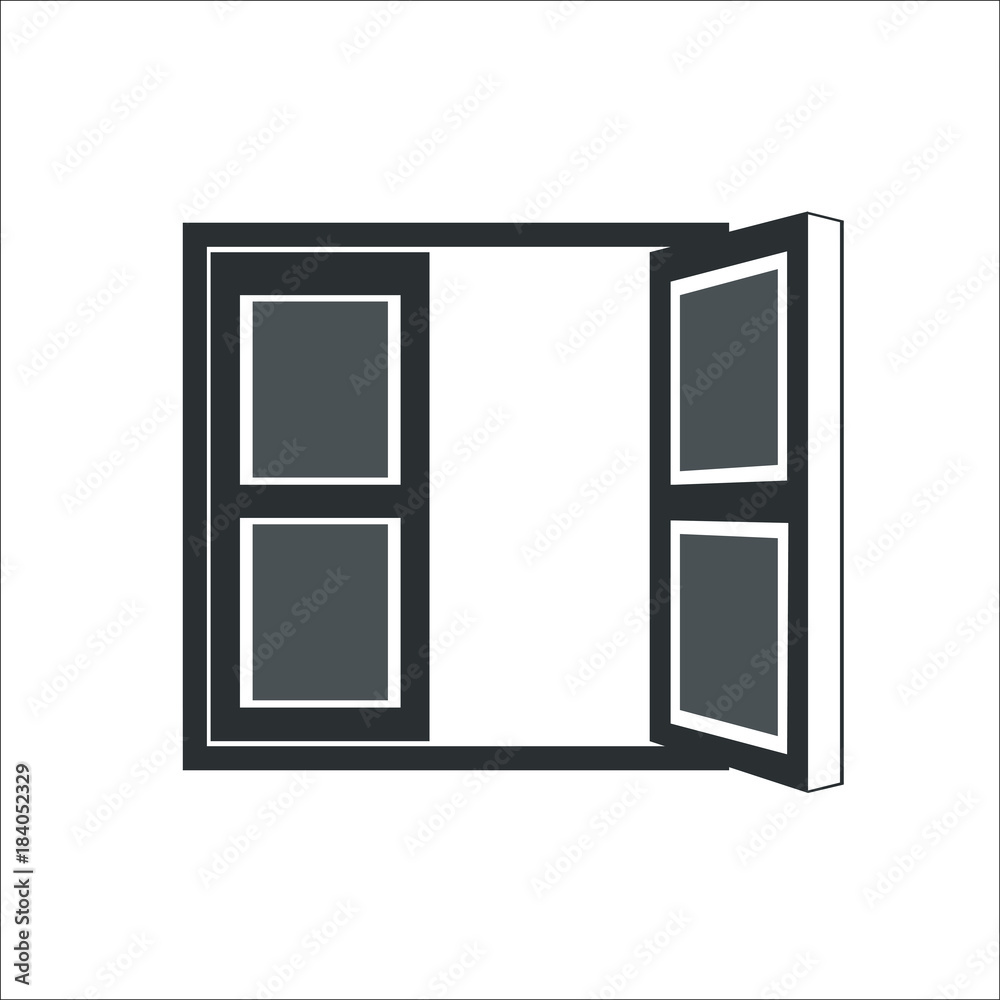 Window icon. Vector illustration