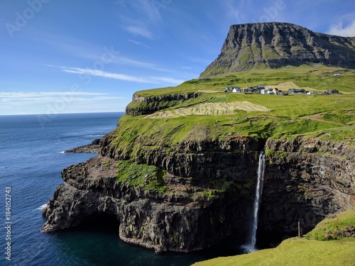 Nature. Nordic natural landscape, Faroe Islands, Denmark