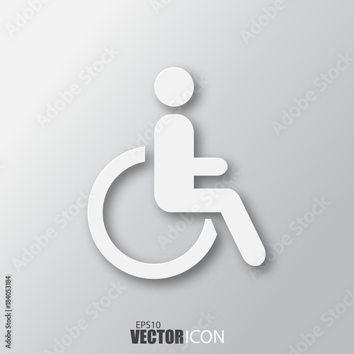 Invalid icon in white style with shadow isolated on grey background.