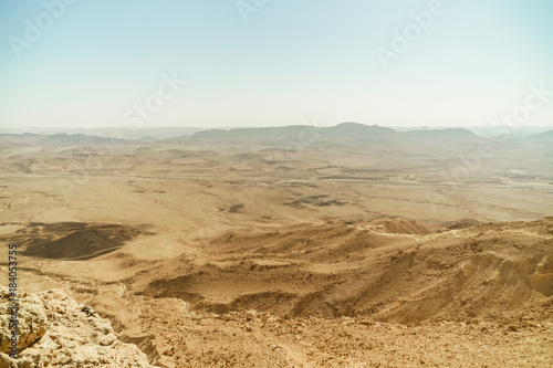 Israel desert and crater mitzpe ramon.
