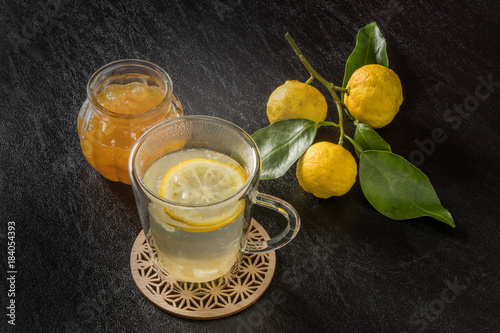 ゆず茶　ハーブティー　Herbal tea of ​​citrus in Japan photo