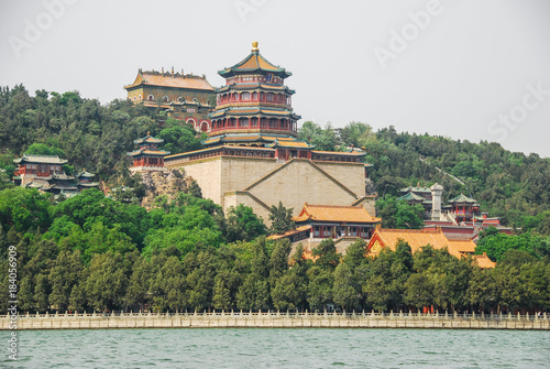 Emperor's Summer Palace, Beijing, China. View from the lake