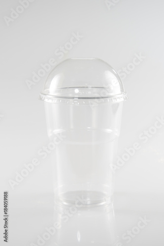 transparent package for a smoothie ice cream or a salad from a snack or takeaway togo