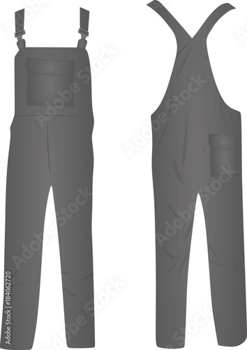 Grey working trouzers. vector illustration