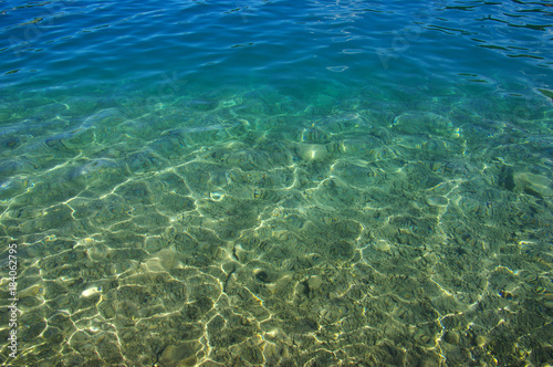 Clear blue water