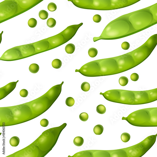 Seamless background with green beans