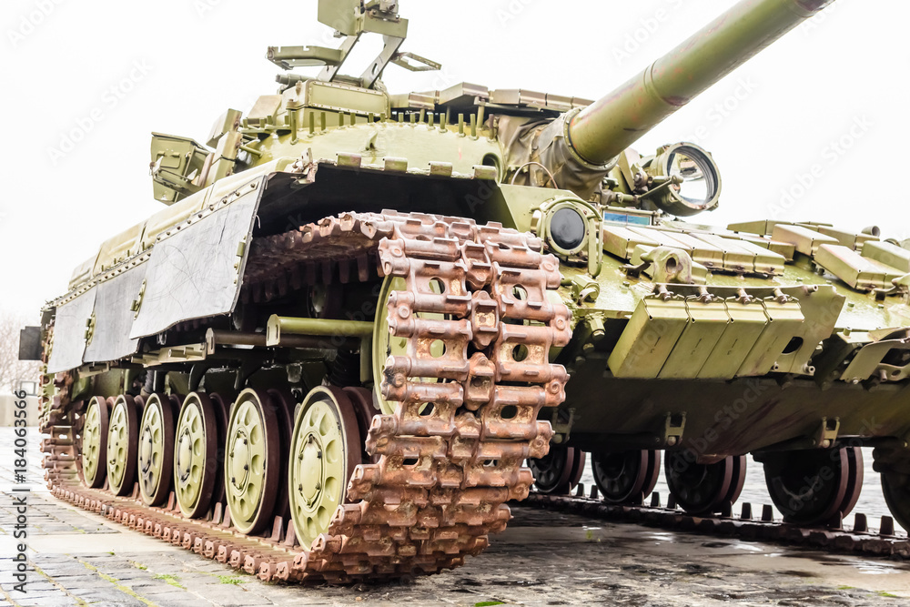 Armored tank in a memorial of the Great Patriotic War in Kiev, Ukraine