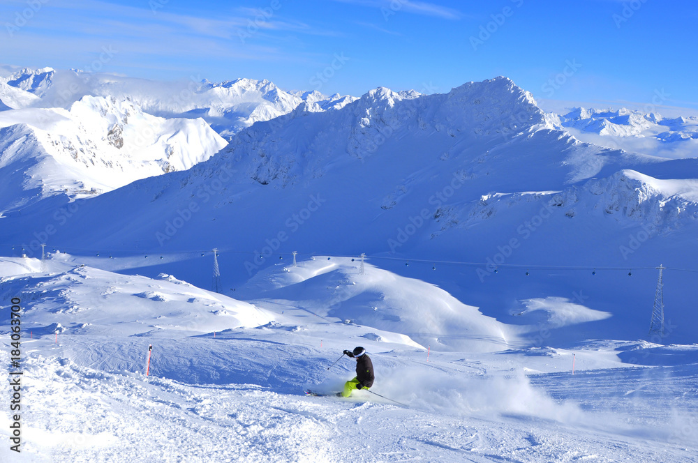 Swiss Alps: Wintersport-City Davos  |  Schweizer Alpen: Wintersportregion Davos, Skigebiet Parsenn-Weisfluhjoch