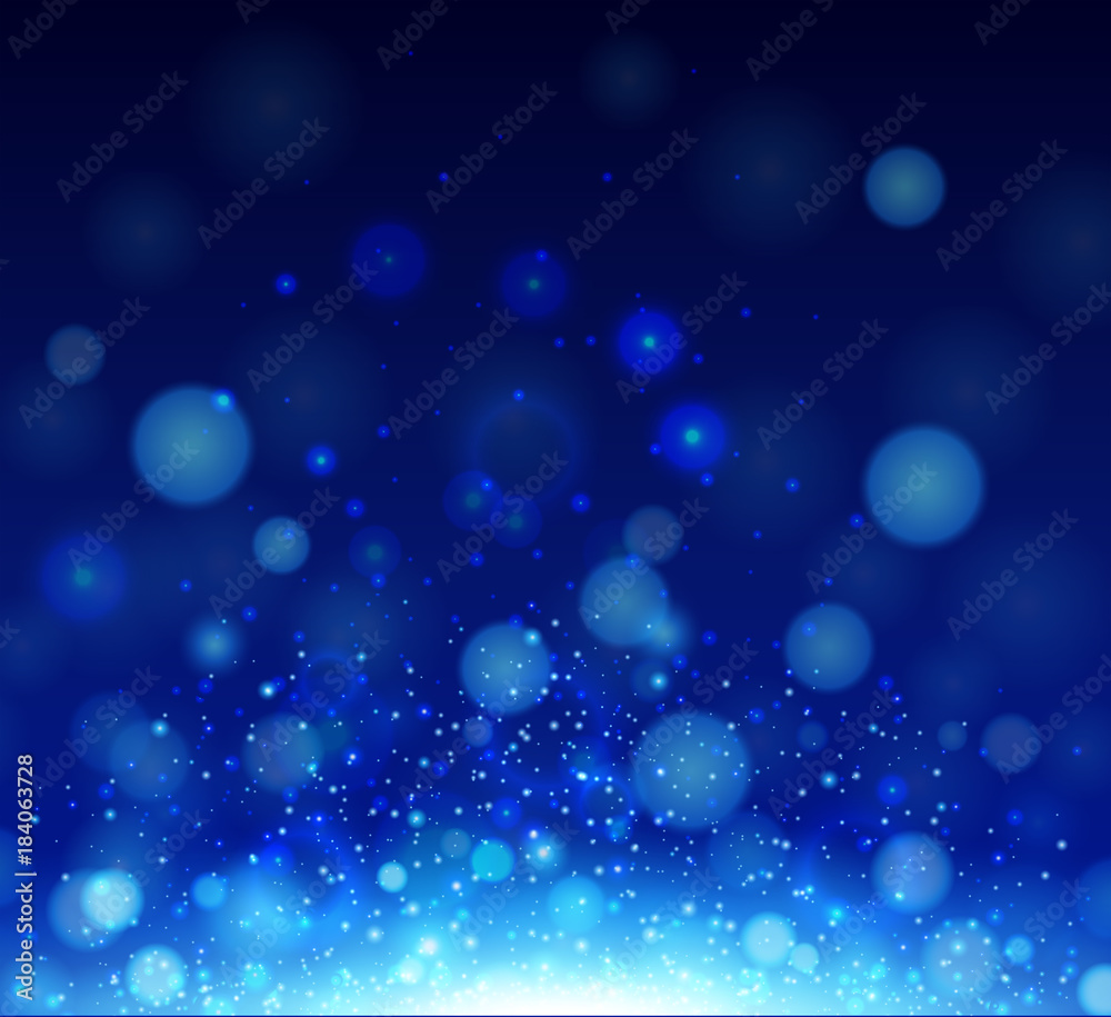 Background design with blue light