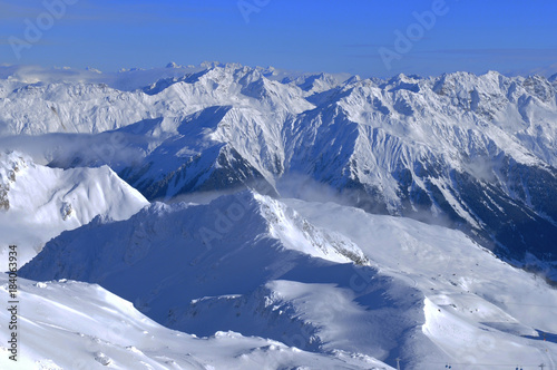 Swiss Alps  Wintersport-City Davos     Schweizer Alpen  Wintersportregion Davos  Skigebiet Parsenn-Weisfluhjoch
