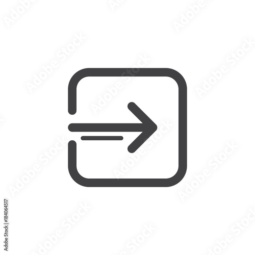 Account log in line icon, outline vector sign, linear style pictogram isolated on white. Enter symbol, logo illustration. Thick line design. Pixel perfect vector graphics