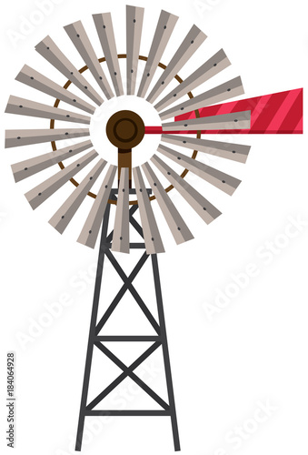 Turbine on white background