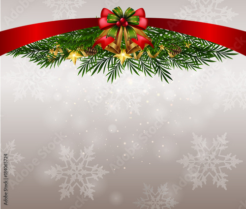 Background theme with snowflakes on christmas