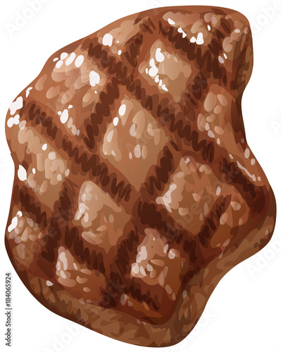 Beef steak on white background