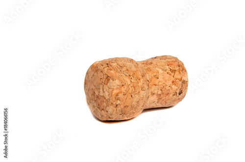 Wine cork isolated on the white