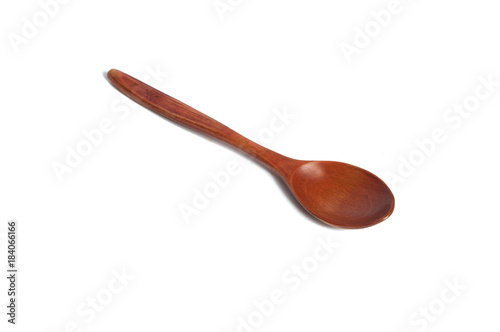wooden spoon isolated on the white