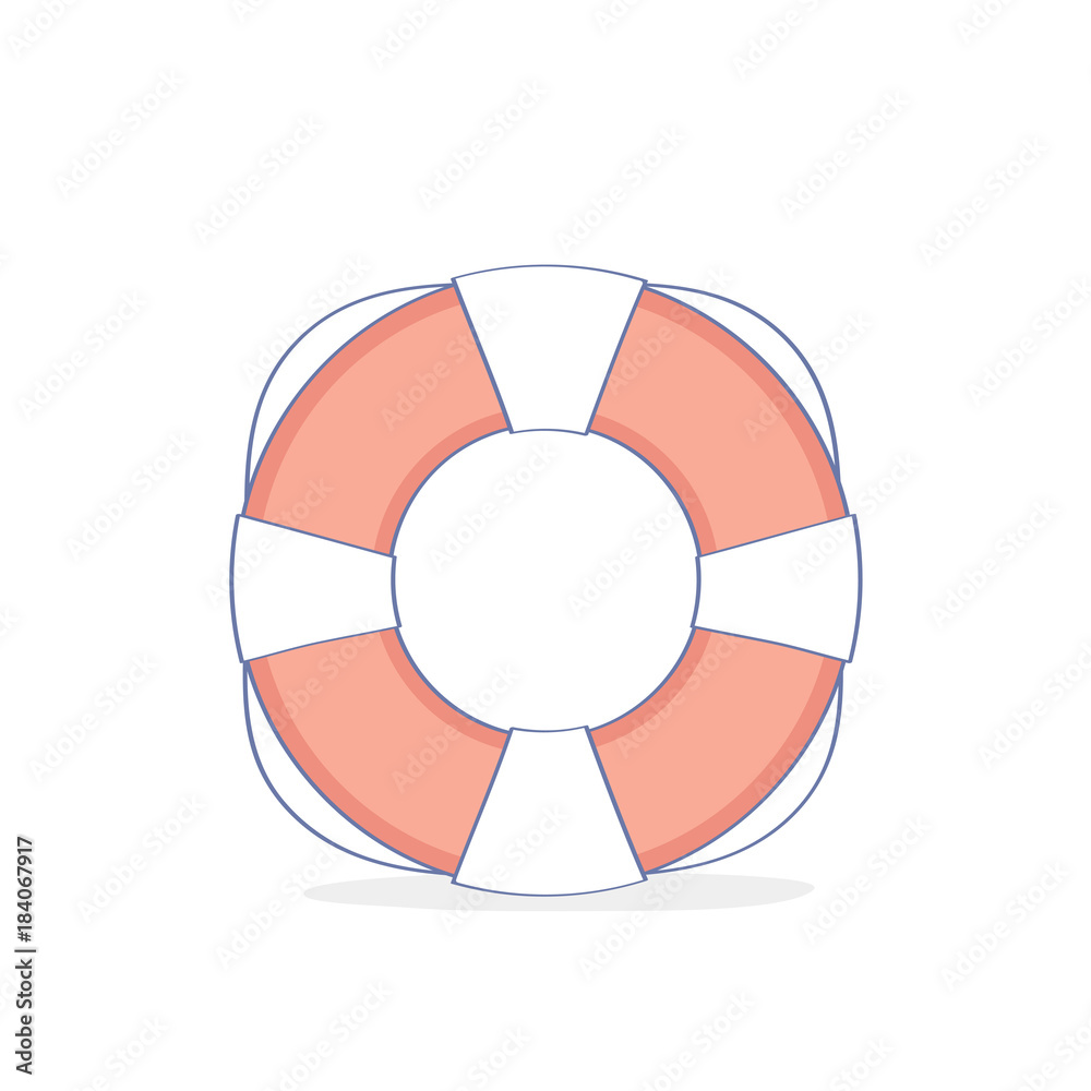Lifebuoy isolated on white background with clipping path, vector outline illustration, symbol of Help, Support, Assistance, Emergency Aid icon concept Lifebuoy isolated on white background with clipping path, vector outline illustration, symbol of Help, Support, Assistance, Emergency Aid icon concept