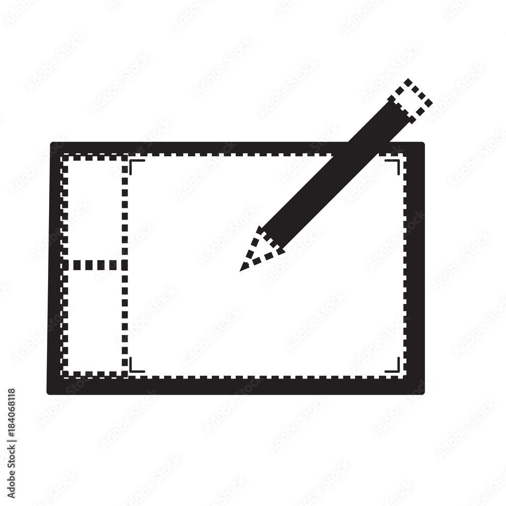 Fototapeta premium graphic tablet icon