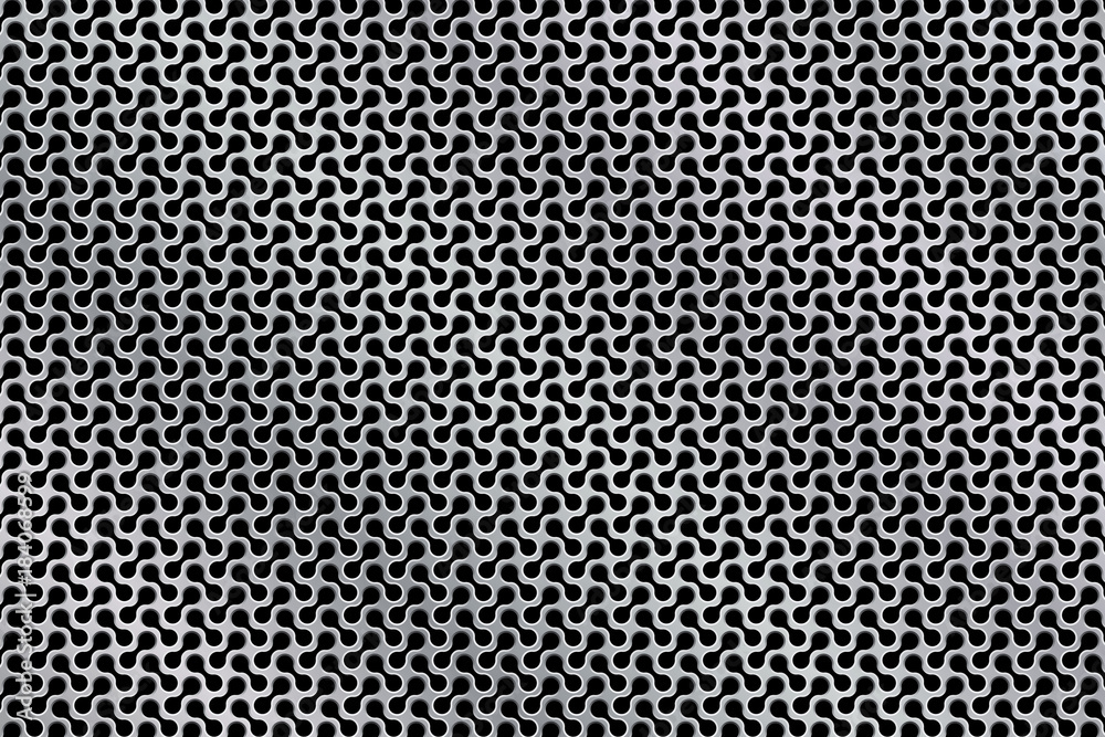 Perforated iron background texture. Vector illustration
