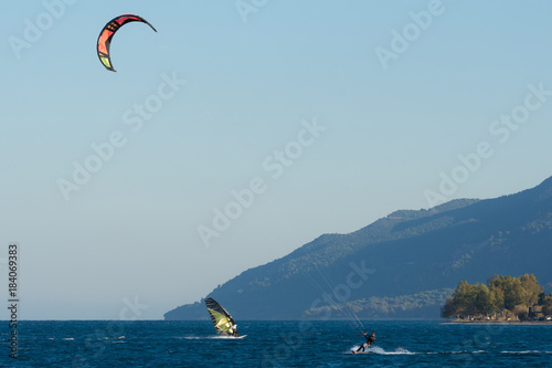 Sea Windsurfing Nature Sport Activity