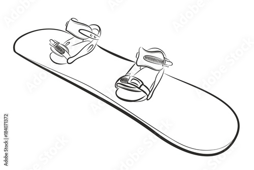 The snowboard Sketch. 