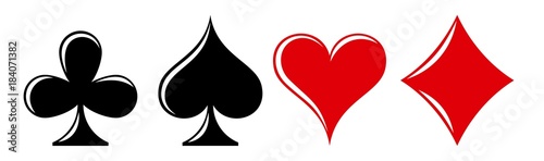 Symbols of playing cards. 