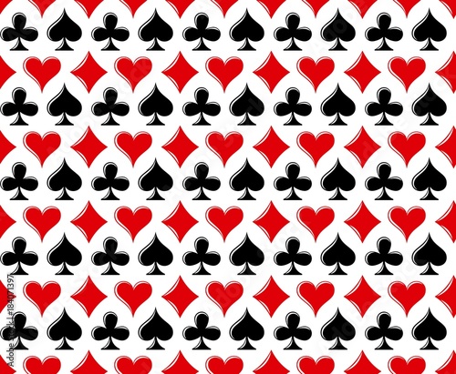 Background with symbols of playing cards.