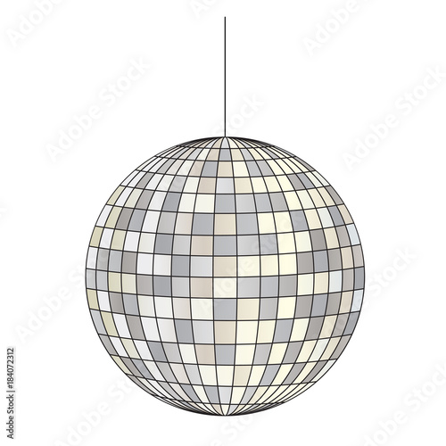 mirrored disco ball vector clipart illustration