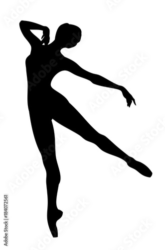 Ballerina in pointe shoes and tights