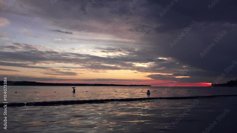 Seascape in sunset, beautiful sky above sea Seascape in sunset, beautiful sky above sea