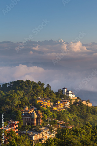 Sunrise in Nagarkot in the Kathmandu Valley.