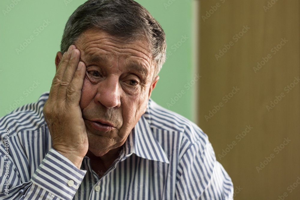 Fototapeta premium Despairing senior man